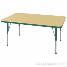 ECR4Kids 30 x 48 Rectangle Everyday T-Mold Adjustable Activity Table, Multiple Colors/Types 565360385
